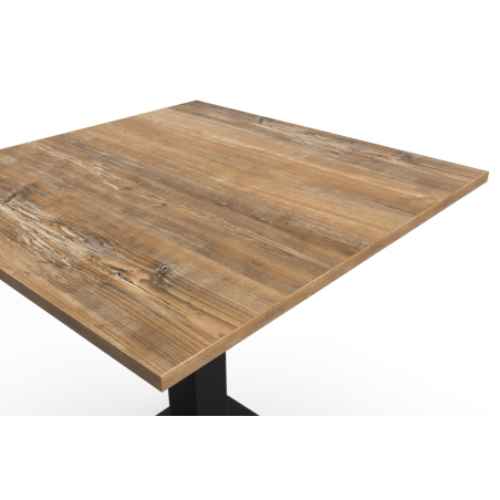 Bistrotisch ALFA S grau 68x68 Retro-Holz