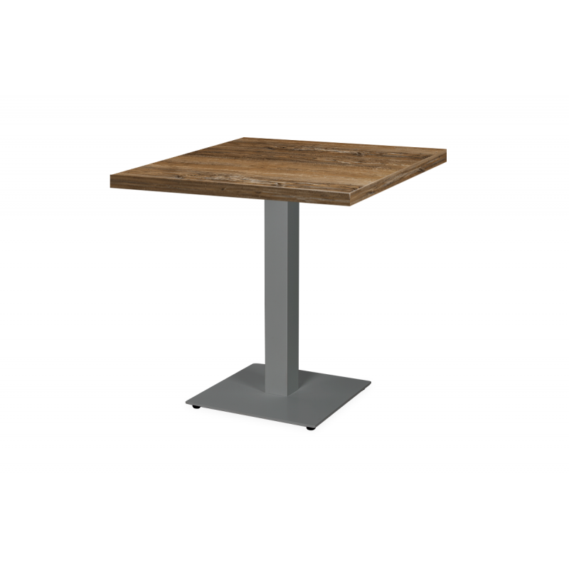 Bistrotisch ALFA S grau 68x68 Retro-Holz