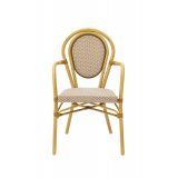 Technorattan Stuhl RICCARDO ARM beige