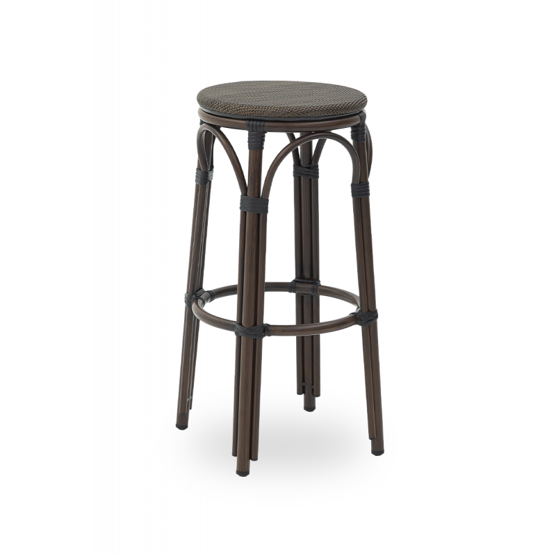 Barhocker FRANCESCO aus Technorattan braun