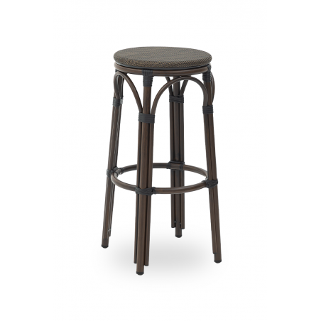 Barhocker FRANCESCO aus Technorattan braun