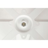 Biergartentische ALFA S weiss Mit HPL-Platten 69x69 schwarz