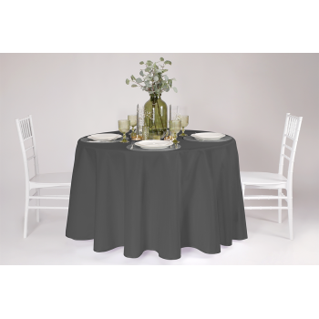Tischdecke TB-100 fi 260 cm Dunkelgrau