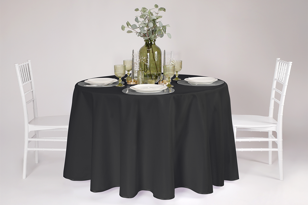 Tischdecke TB-100 fi 260 cm Schwarz