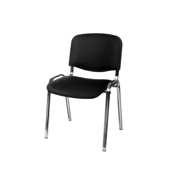 Stuhl ISO 24H CR T0111 Schwarz Öko-Leder