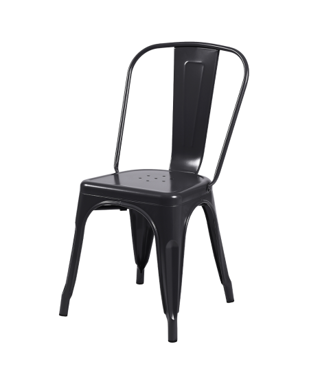 Stuhl PARIS Inspiriert Von TOLIX Schwarz