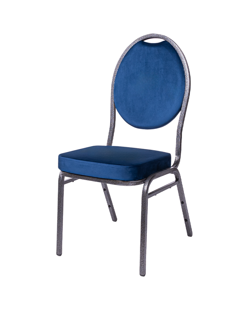 Stuhl HERMAN Blau Velours