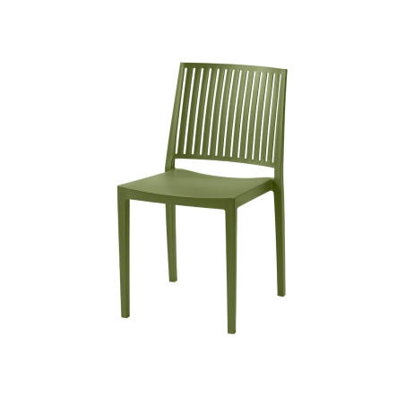Caféstuhl GOMERA STRIPES olio verde