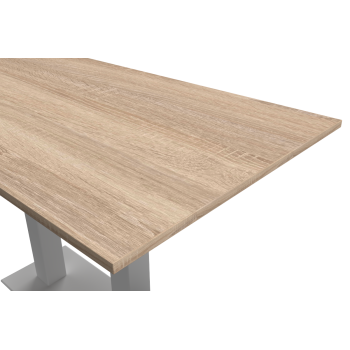 Tisch ALFA DUO Grau mit Laminierte-Platten 18 mm