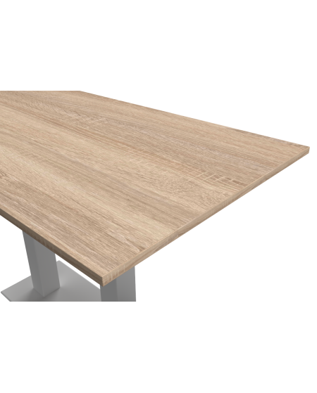 Tisch ALFA DUO Grau mit Laminierte-Platten 18 mm