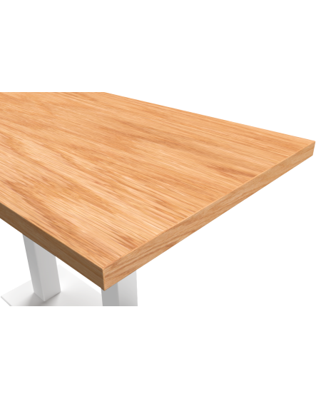 Tisch ALFA DUO Weiß mit Furnierte-Platten