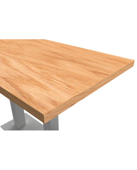 Tisch ALFA DUO Grau mit Furnierte-Platten