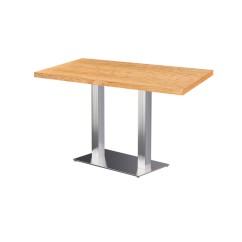 Café-Tisch SIGMA DUO mit Holzfurnierplatte
