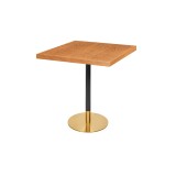 Café-Tisch OMEGA R mit Holzfurnierplatte