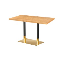 Café-Tisch OMEGA DUO mit Holzfurnierplatte