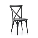 CROSS-BACK POLLYWOOD Hochzeitsstuhl schwarz