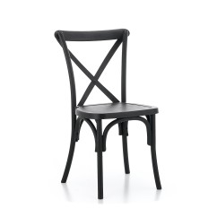 CROSS-BACK POLLYWOOD Hochzeitsstuhl schwarz