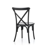 CROSS-BACK POLLYWOOD Hochzeitsstuhl schwarz