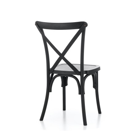 CROSS-BACK POLLYWOOD Hochzeitsstuhl schwarz