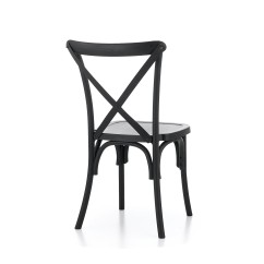 CROSS-BACK POLLYWOOD Hochzeitsstuhl schwarz