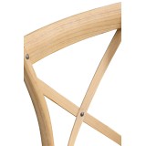 Hochzeitsstuhl CROSS-BACK HOLZ RATTAN natürlich gekalkt