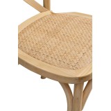 Hochzeitsstuhl CROSS-BACK HOLZ RATTAN natürlich gekalkt