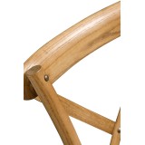 Hochzeitsstuhl CROSS-BACK HOLZ RATTAN hell rustikal