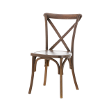 CROSS-BACK POLYWOOD Hochzeitsstuhl nussig
