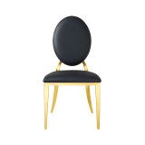 Metallener Hochzeitsstuhl GLAMOUR ALL TAP Gold–Schwarz