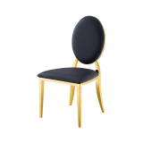Metallener Hochzeitsstuhl GLAMOUR ALL TAP Gold–Schwarz