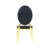 Metallener Hochzeitsstuhl GLAMOUR ALL TAP Gold–Schwarz