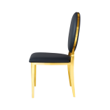 Metallener Hochzeitsstuhl GLAMOUR ALL TAP Gold–Schwarz