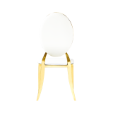 Metallener Hochzeitsstuhl GLAMOUR ALL TAP Gold–Weiß