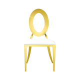 Metallener Hochzeitsstuhl Glamour Tap Gold–Weiß