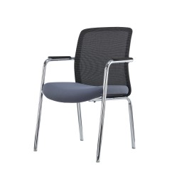 Konferenzstuhl QUADRA schwarz-grau