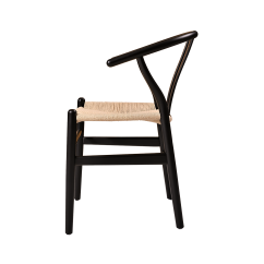 Holz Restaurantstuhl WISHBONE schwarz