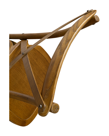 Stuhl CROSS-BACK WOOD Dunkel Rustikal