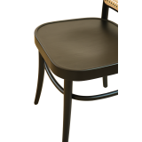 Holz Restaurantstuhl LOOMI 811 Rattan schwarz