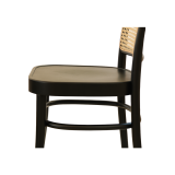 Holz Restaurantstuhl LOOMI 811 Rattan schwarz