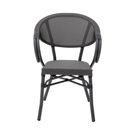 Technorattan Stuhl CAMILLO Graphitschwarz