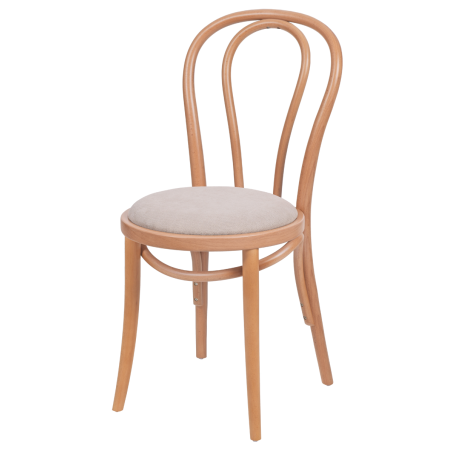 Holz Restaurantstuhl MONET 18 mit Polsterung in Beige