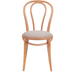 Holz Restaurantstuhl MONET 18 mit Polsterung in Beige