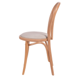 Holz Restaurantstuhl MONET 18 mit beigem Sitz