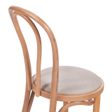 Holz Restaurantsthul MONET 18 mit Polsterung in Beige