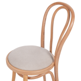 Holz Restaurantstuhl MONET 18 mit Polsterung in Beige