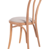 Holz Restaurantstuhl MONET 18 mit Polsterung in Beige