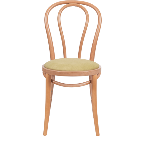 Holz Restaurantstuhl MONET 18 mit pistaziengrünem Sitz