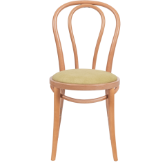 Holz Restaurantstuhl MONET 18 mit Polsterung in Pistaziengrün