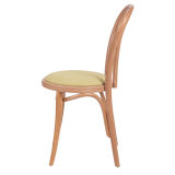 Holz Restaurantstuhl MONET 18 mit pistaziengrünem Sitz