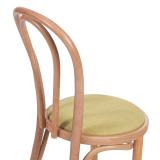 Holz Restaurantstuhl MONET 18 mit Polsterung in Pistaziengrün